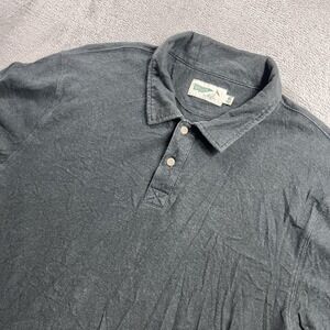 Wellen Huckberry Men's Short Sleeve Hemp Organic Cotton Blend Polo Shirt Size L